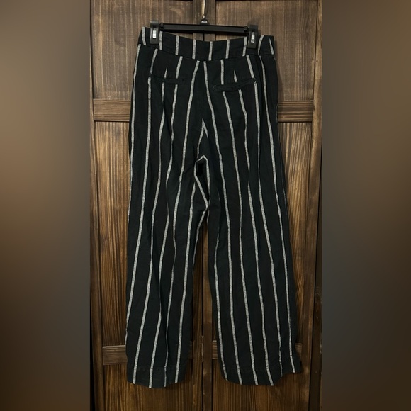 GAP Striped Black and White wide leg Pants size 6 - Picture 1 of 4